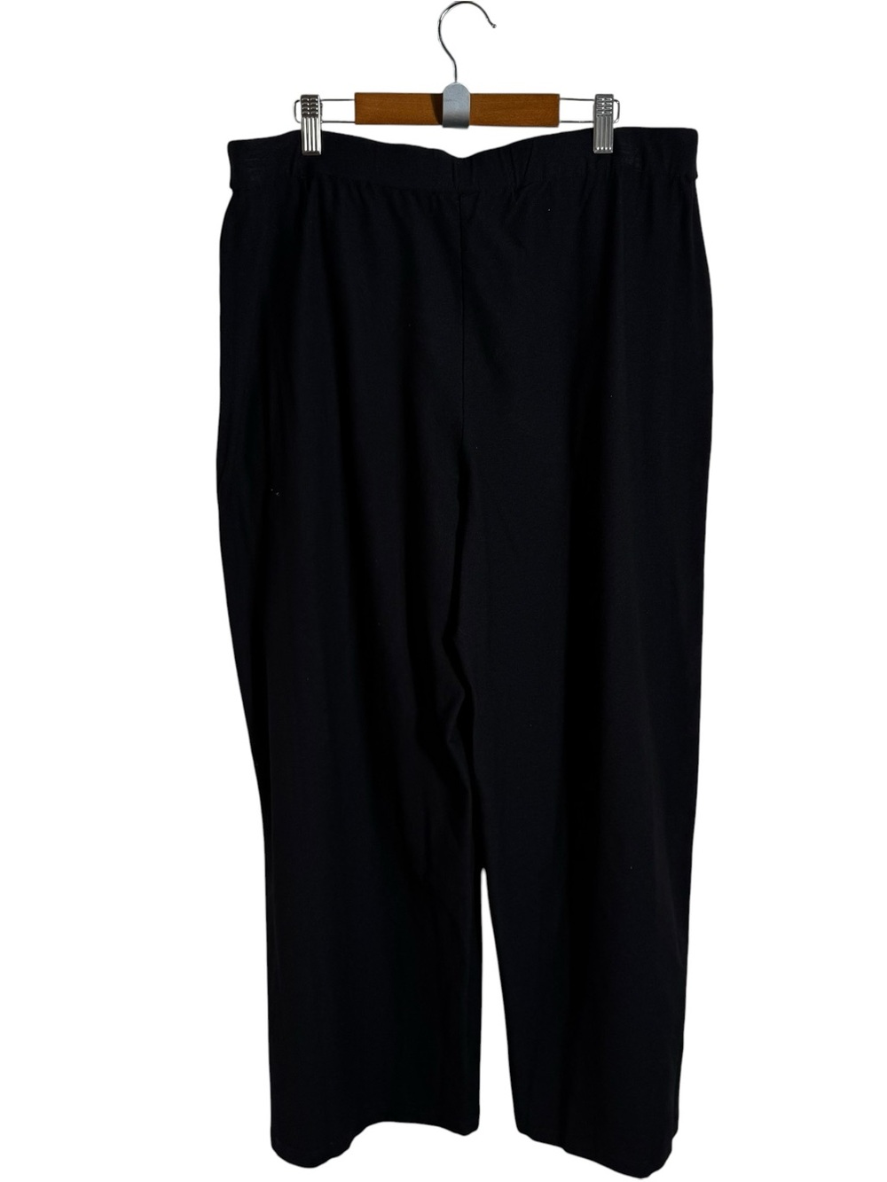 Eileen Fisher Stretch Crepe Wide Leg Crop Pants Black Size 14 - Picture 8 of 10